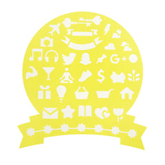 tibetara About 25*21cm personality Stencil Set DIY Template cake maple leaf apple bus penguin for bullet planner 7each/lot