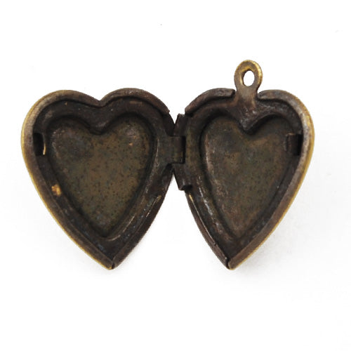20*19mm Antique Brass Blank Heart Lockets Pendant,setting ,Sold 30 pcs per pkg