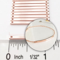 About 27.5*1.85MM tibetara® Blank Brass blanks with 2 holes DIY Jewelry for personalization plated silver  20pcs 10203701