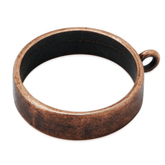 25mm Antique Copper Open Back Bezel Pendant,Round Pipe Pendant Bezel Open Back for Resin,Polymer,etc,Open Back Frame,Base Metal Bezel,10pcs/lot