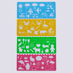 5.5x2.5 inch Set of 4 Plastic Stencils Kawaii Planner  scrabook supplies Planner and Craft Projects 1set