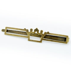 66*14mm Antique Bronze Geometry Word Folder, Crown Hair Clips Base,Blank hairpin,Bobby Pin Base,Metal,20pcs/lot