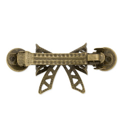 63x29mm Hair Clip Blank Barrette with one bowknot and double 12mm bezels,Antique Bronze,Brass filled,5pcs/lot