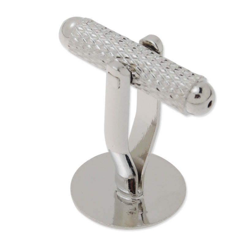 Cufflink Blanks with a 12mm Pad,Brass filled,Nickel plated,20 Pieces/lot