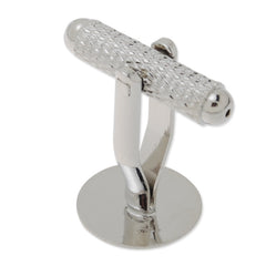 Cufflink Blanks with a 12mm Pad,Brass filled,Nickel plated,20 Pieces/lot