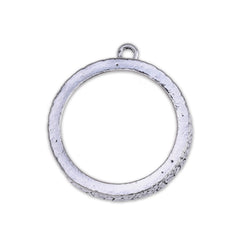 Antique Silver Round Resin Bezel Open Back Blank,Flourish Open Bezel 30mm for Resin Pendant Setting