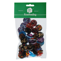 18mm Round pattern glass cabochons,colorful glass cabochon,flat back,thickness 5mm,50 pieces/lot