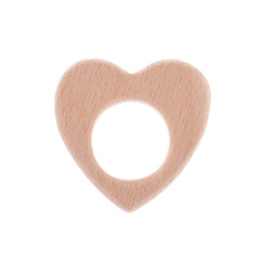 51*50mm Baby Teething Toy Wooden Teether First baby toys Handmade Baby toy Jewelry Wooden love /heart shape 2pcs 10187953