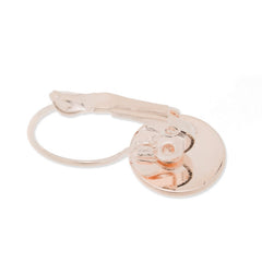 50PCS Rose Gold French Lever Back Earrings Blank/Bas,fit 16MM glass cabochons,buttons