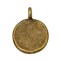 20PCS Stepped Bezel Charm, 7mm Round Birthstone Setting Charms fit SS34,Antique Bronze Plated Birthstone jewelry